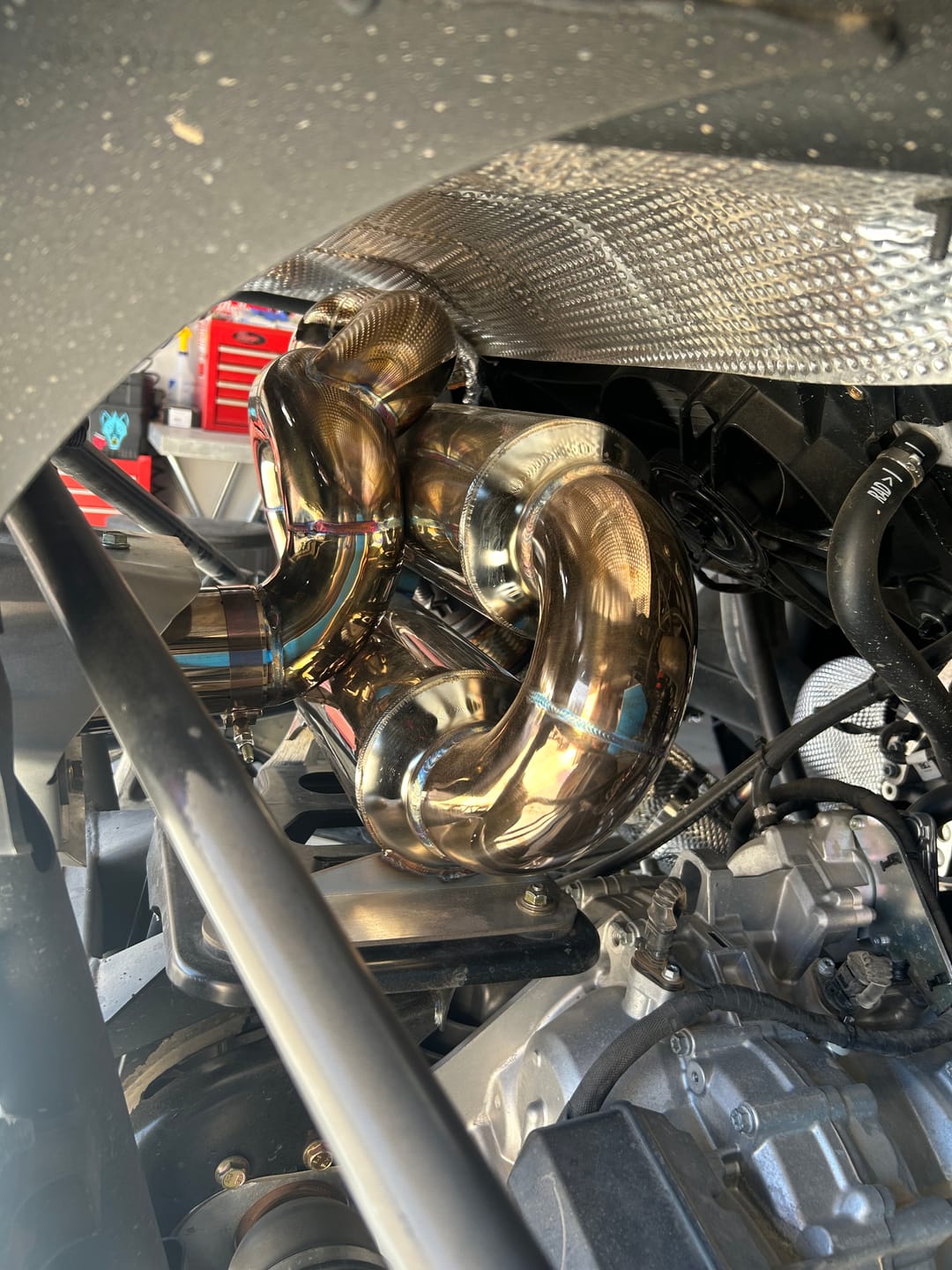 Customer photo review of RPM Can-Am Maverick R E-Valve Sport Muffler / Slip On Exhaust