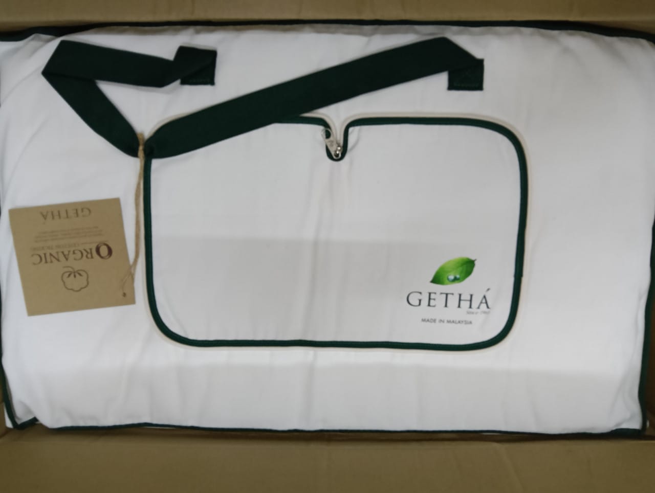 Customer photo review of Getha Organic Cotton Latex Pillow
