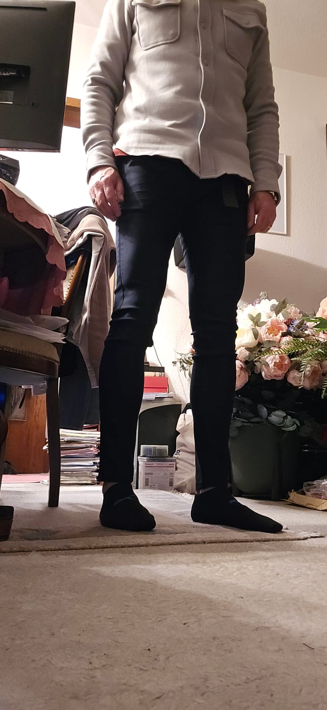 Customer photo review of Navy Slim Fit Chino