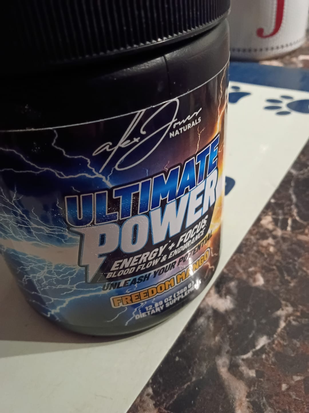 Customer photo review of Ultimate Power Drink Mix - Energy & Focus* (Freedom Mango)