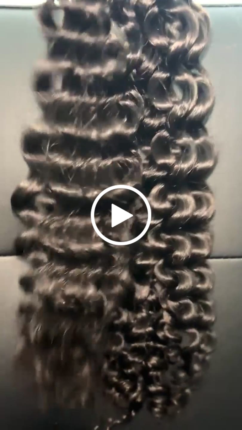 Customer video review of Wholesale - Natural Black Crochet Hair Extensions Human Hair (100 Strands/Per Pack)