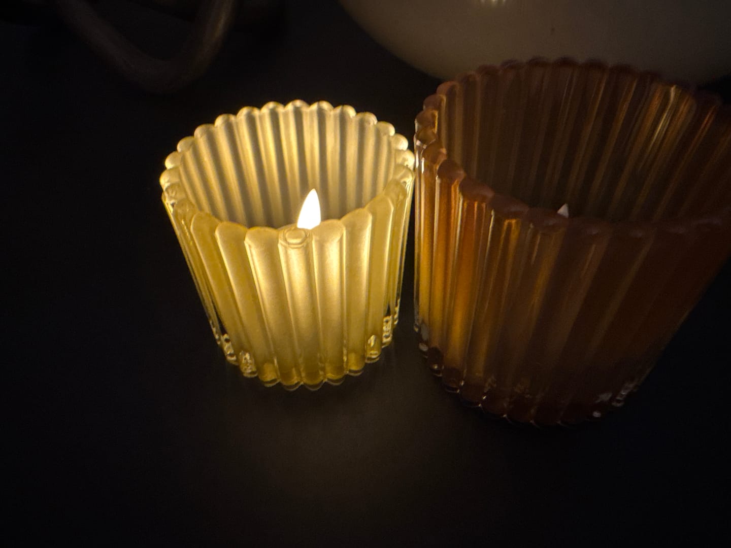 Customer photo review of LED Jumbo Fyrfadslys 2 stk. (Store) Sand