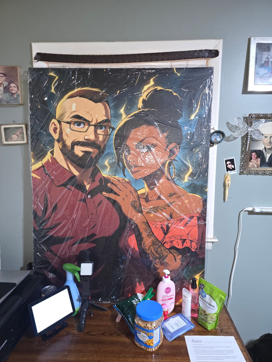 Customer photo review of Personalized Canvas - Portrait in Anime style
