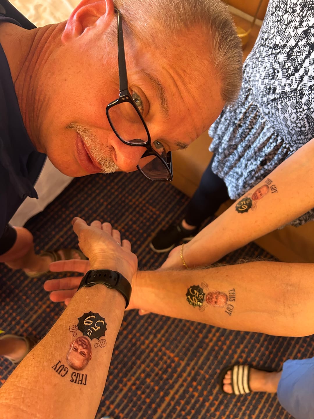 Customer photo review of This Guy's Birthday with Hands Custom Tattoo