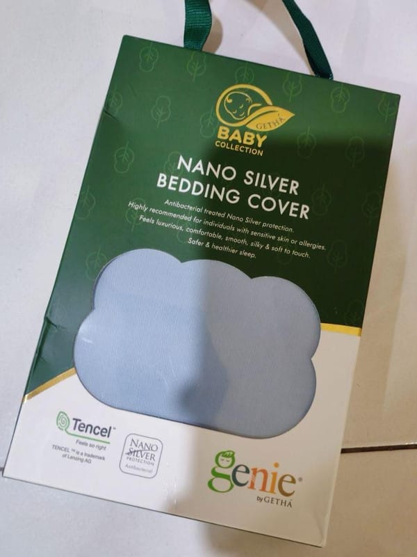 Customer photo review of Getha Baby Dimple Shoulder Latex Pillow Case - TENCEL™ Nano Silver Fabric