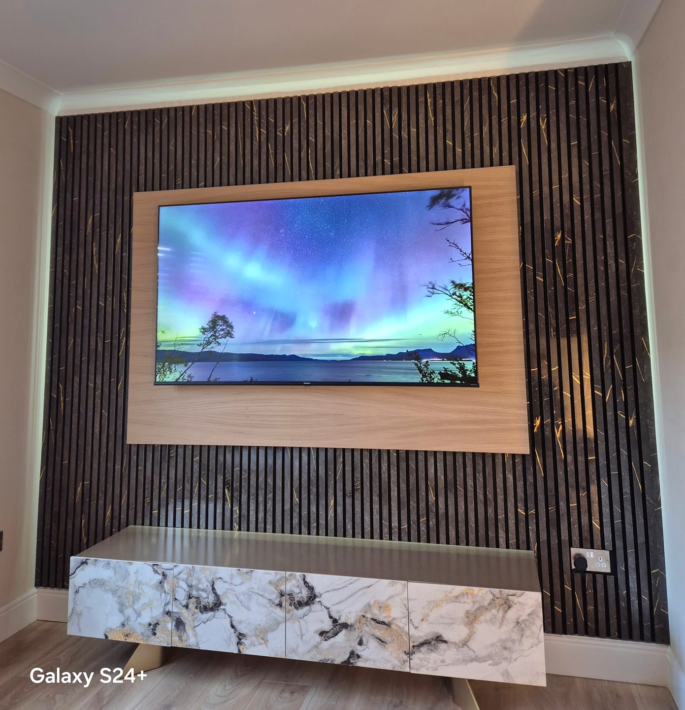 Customer photo review of Premium Acoustic Marble Wall Panel (Multiple Colours)