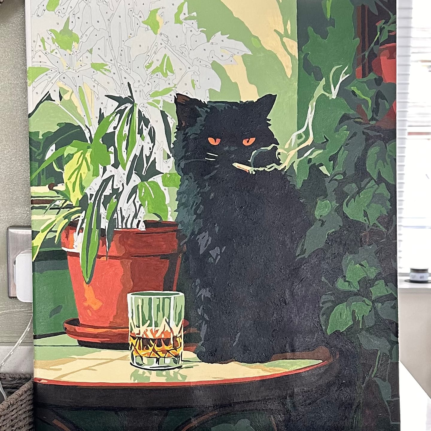 Customer photo review of Grumpy cat | Paint by Number