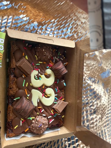 Customer photo review of Mini birthday brownie