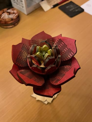Customer photo review of 3D Standing Flowers decoration laser cut svg file