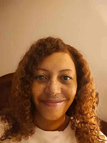 Customer photo review of CurlyMe 9x6 Lace Mocha Mousse Color Burmese Curly Wear Go Glueless Wig With Elastic Draw-string