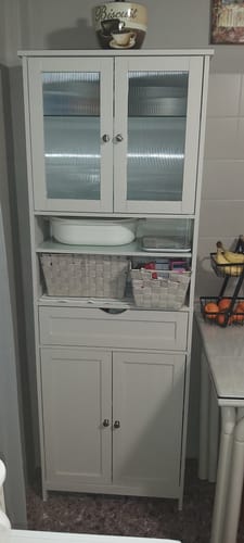 Customer photo review of Ντουλάπι Με LED Φωτισμό Για Μπάνιο Βοηθητικό Ράφι Κουζίνας 30 x 60 x 170 εκ BB-C767W03