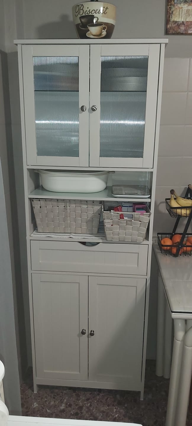 Customer photo review of Ντουλάπι Με LED Φωτισμό Για Μπάνιο Βοηθητικό Ράφι Κουζίνας 30 x 60 x 170 εκ BB-C767W03