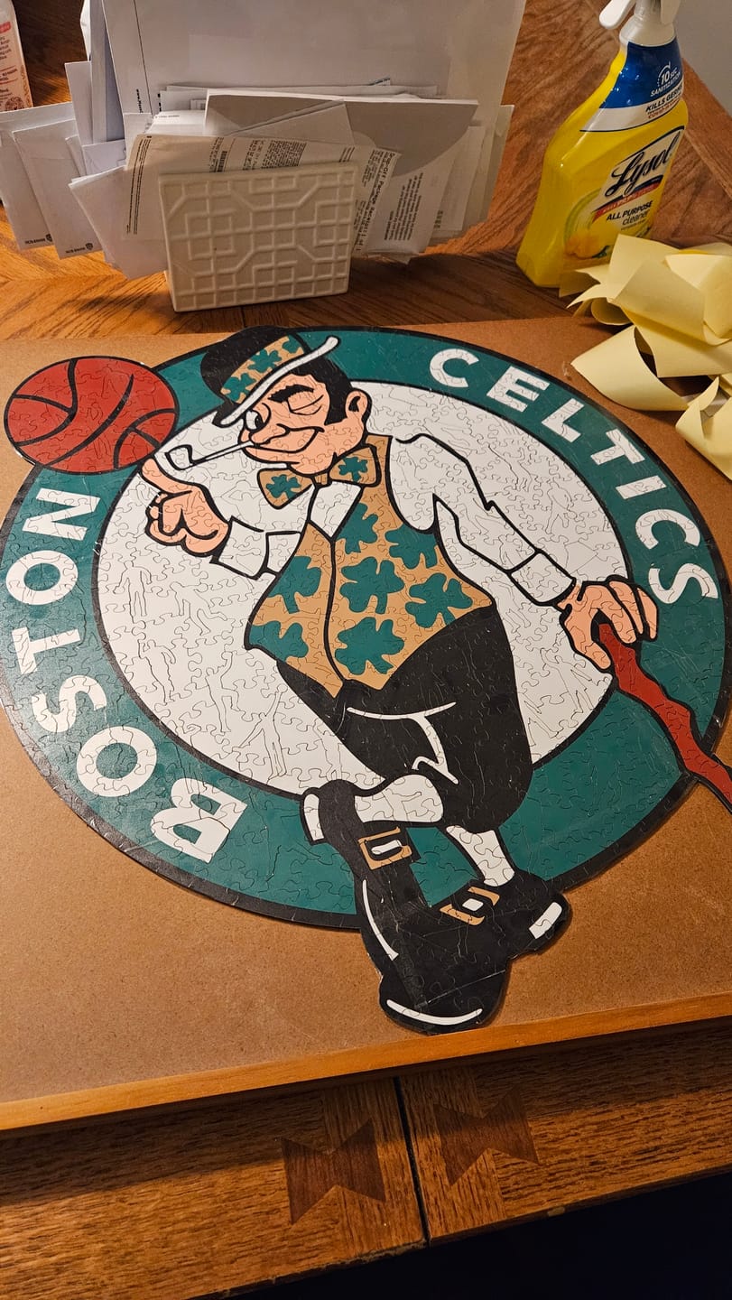 Customer photo review of Boston Celtics™ - Wooden Puzzle