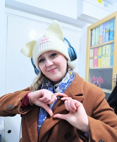 Customer photo review of Cute Cat Ears Knitted Hat Beanie