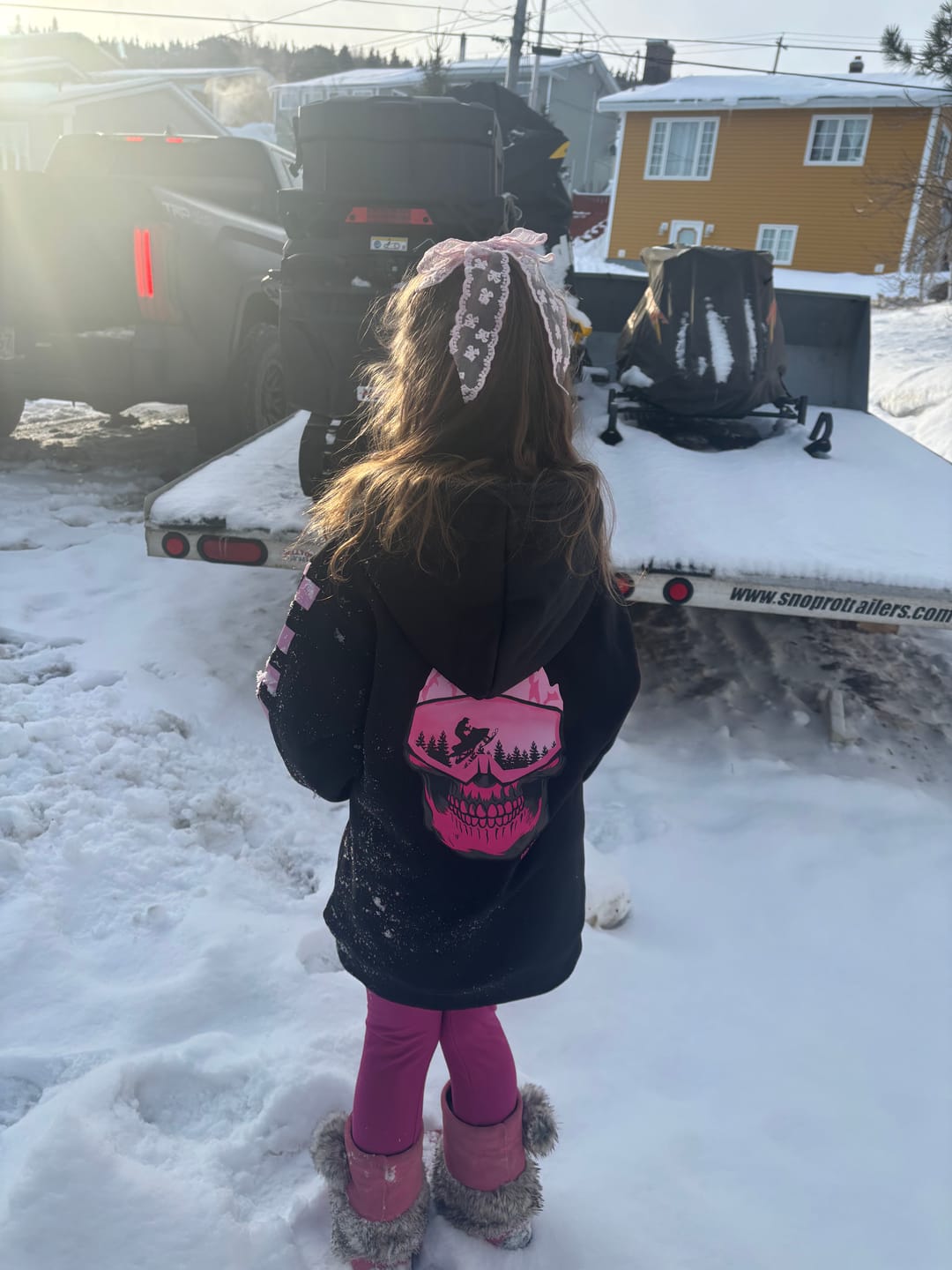 Customer photo review of Pink Skull Mountain - Hoodie
