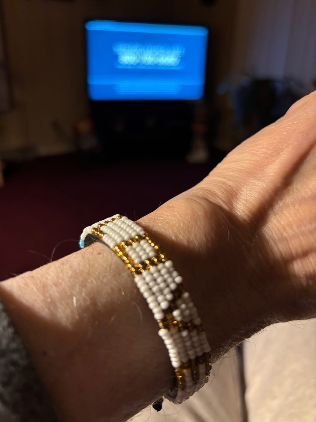 Customer photo review of LOVE Bracelet - White/Gold