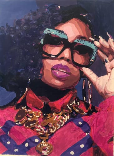 Customer photo review of Custom Portrait Paint By Numbers