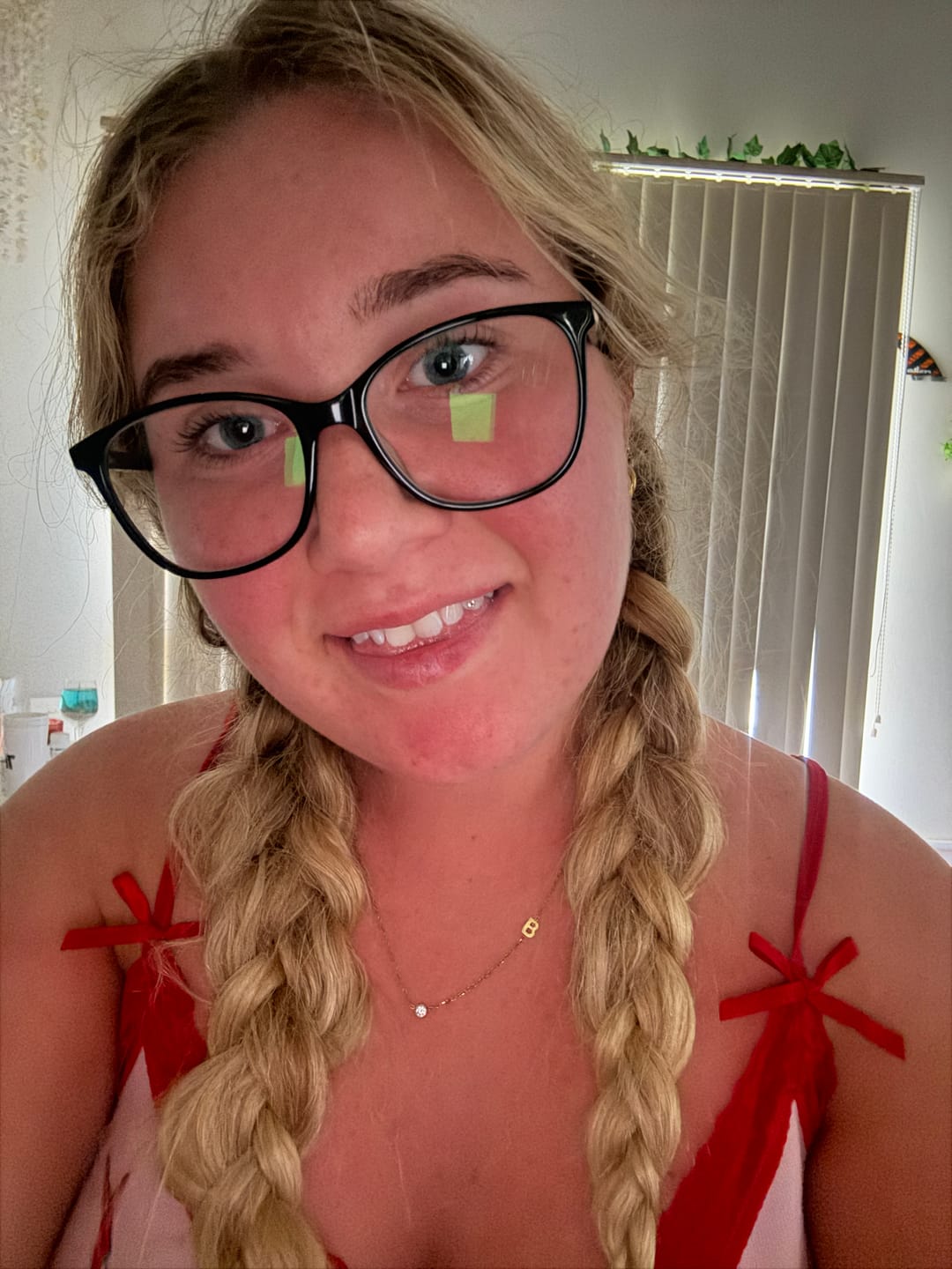Customer photo review of Sideways Pave Single Letter Necklace