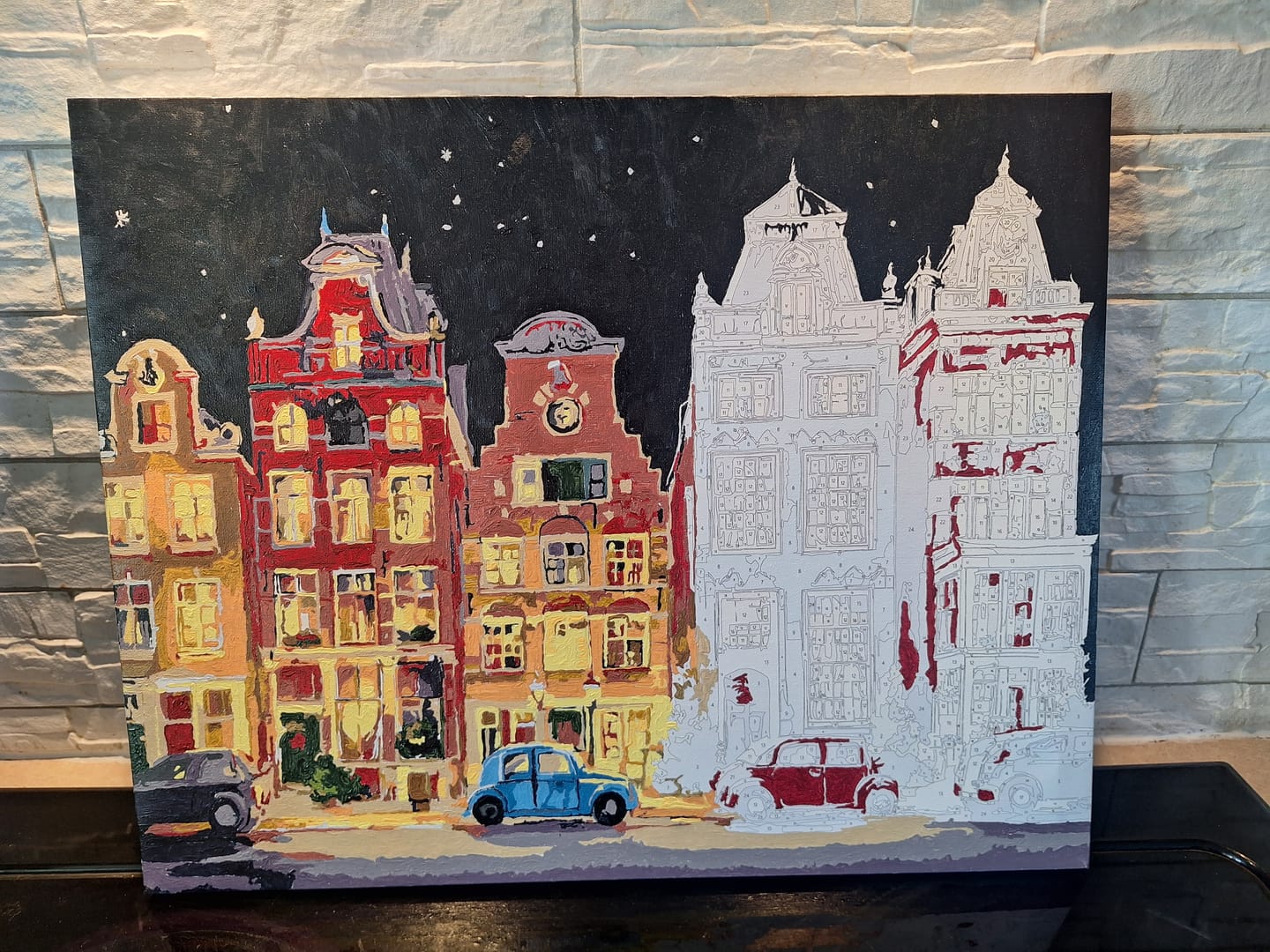 Customer photo review of Christmas Eve in Amsterdam | Paint by Number