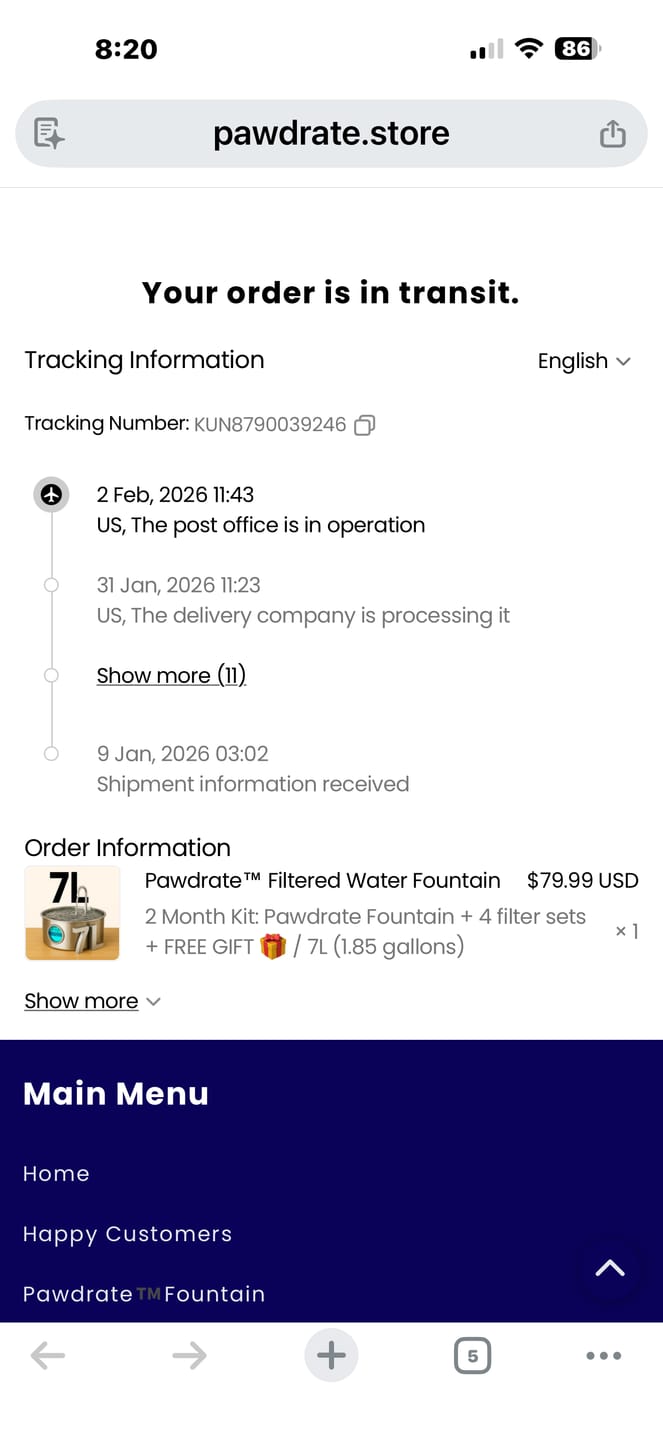 Customer photo review of Pawdrate™ Filtered Water Fountain