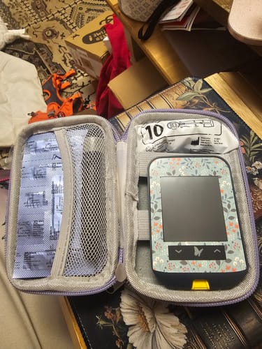 Customer photo review of Freestyle Optium Neo Glucose Meter Stickers - Spring Edition