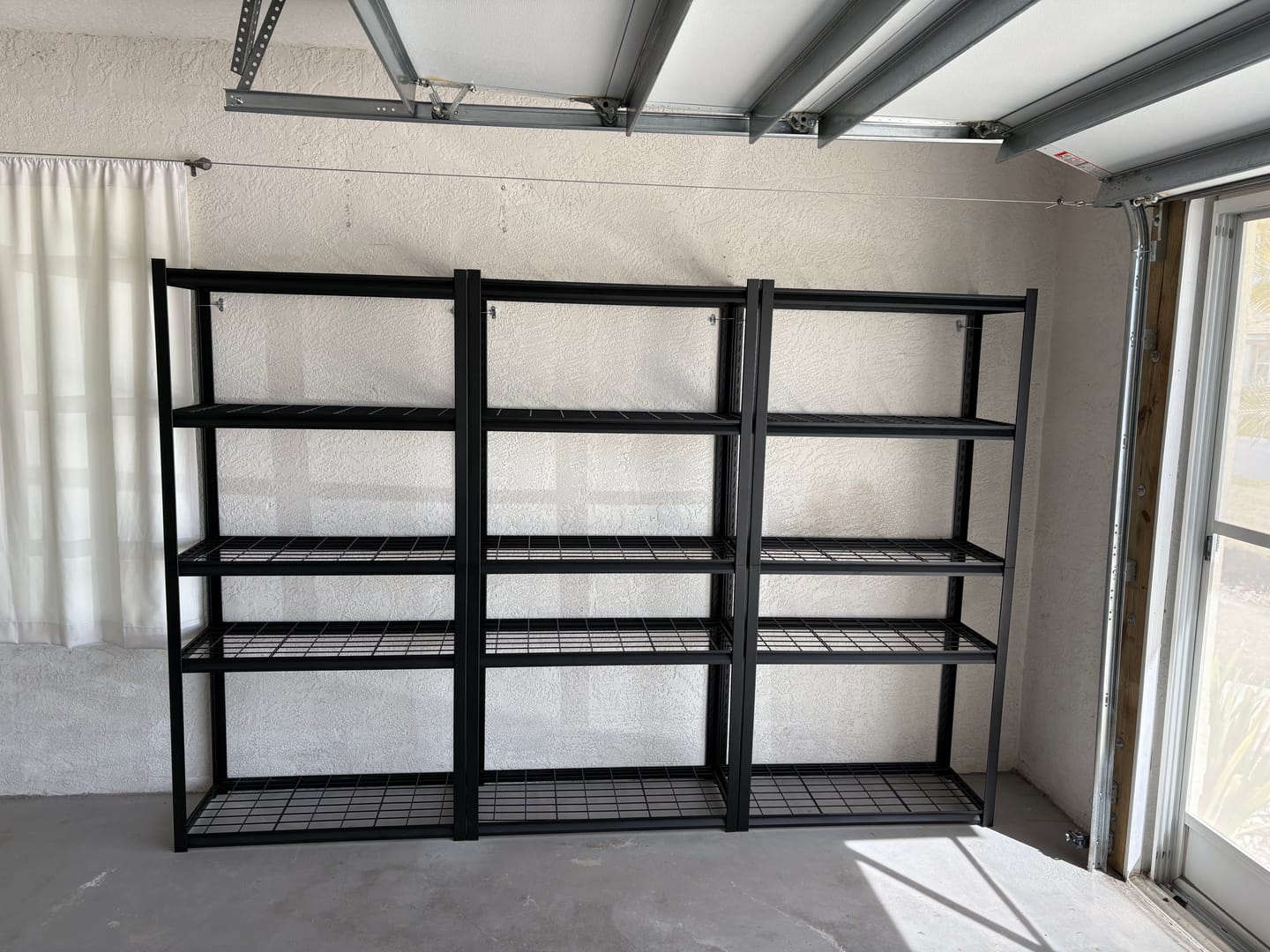 Customer photo review of REIBII 35.5" W x 72" H Metal Shelving, 2500 LBS Adjustable Storage Shelves for Garage, Basement, Kitchen and Pantry