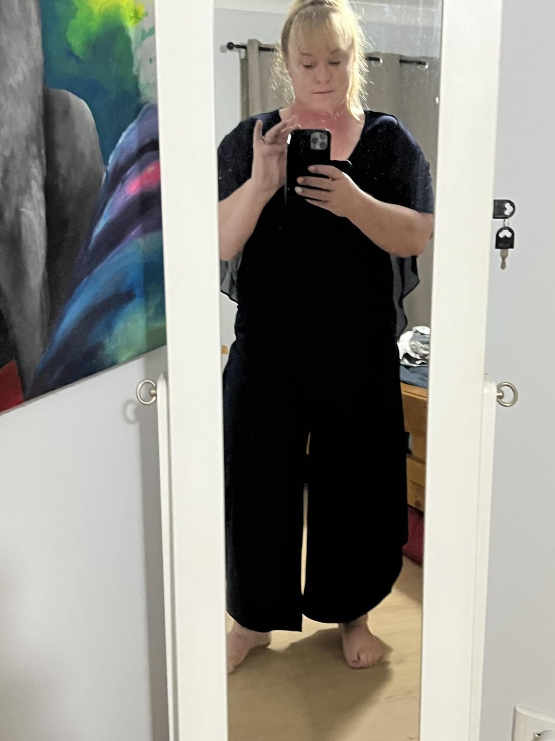 Customer photo review of Pyrmont Navy Layered Pants