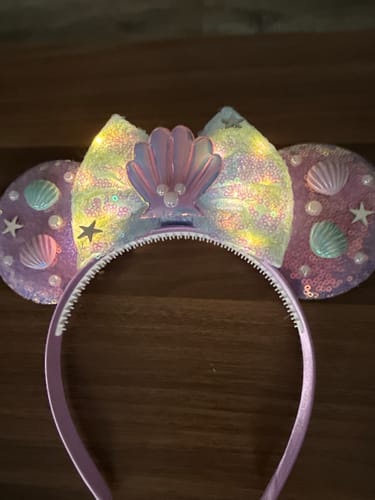 Customer photo review of Light Up Ariel Shells Ears