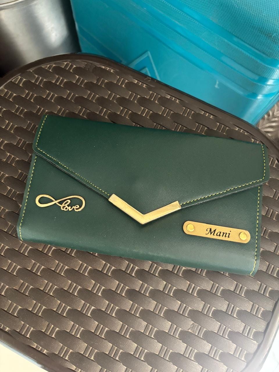 Customer photo review of Personalized Ladies Clutch With Charm