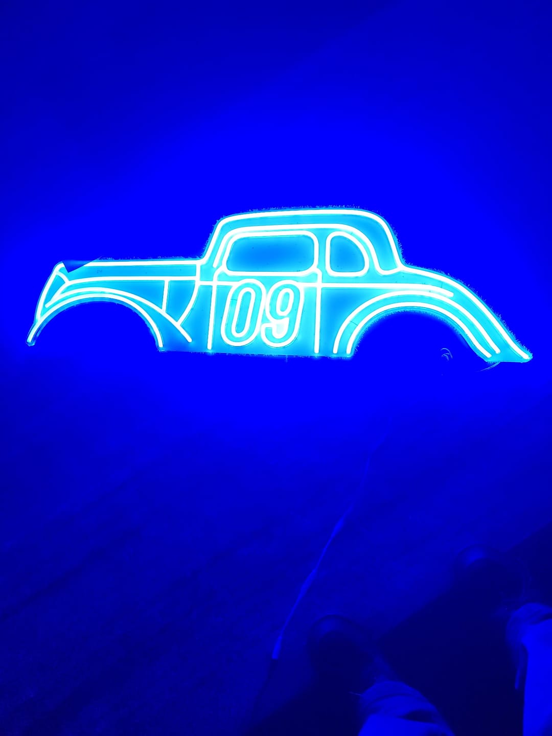 Customer photo review of Your Custom Neon Silhouette Service