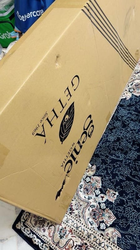 Customer photo review of Getha Baby Mattress 100% Natural Latex with French Wool Padding