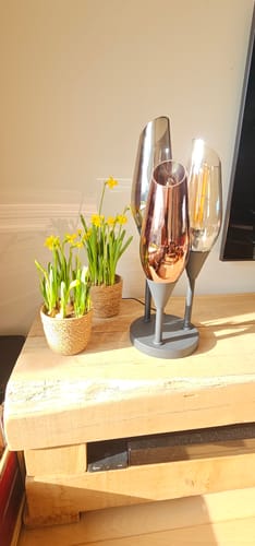 Customer photo review of Tafellamp Vivid - 3-lichts - Mix - Glas