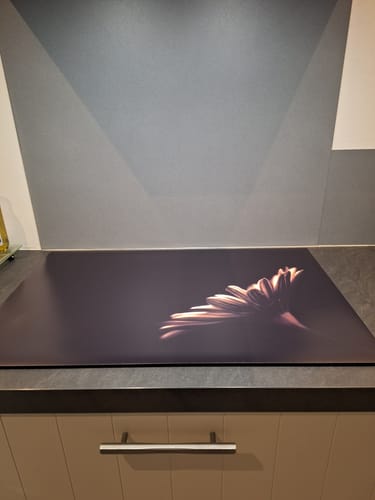 Customer photo review of Inductiebeschermer - Bloemen - Madelief - Zwart