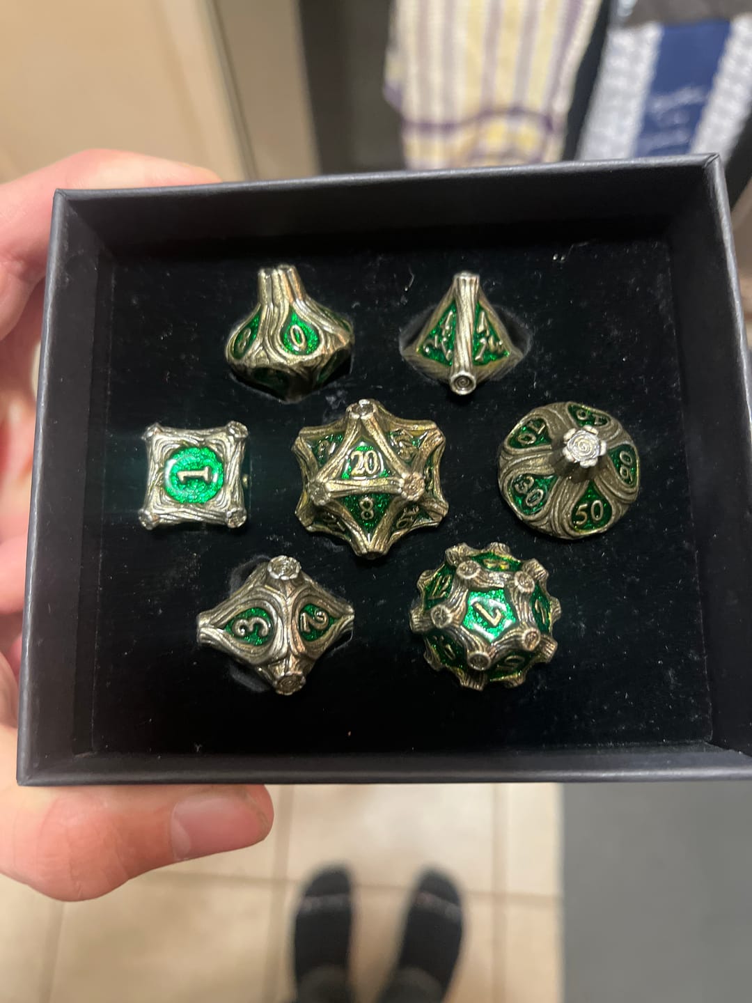 Customer photo review of Mystery Metal Dice Set Subscription