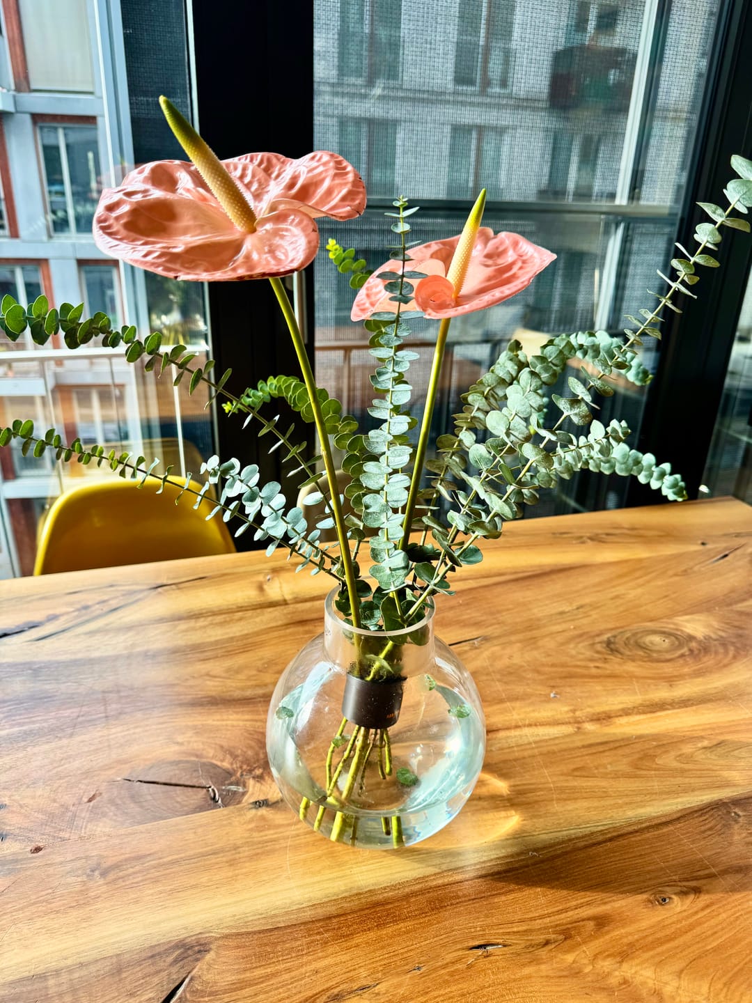 Customer photo review of Bubble Glass Flower Vase