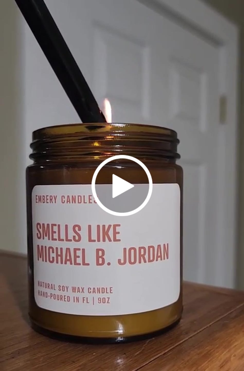 Customer video review of Smells Like Michael B Jordan | Soy Wax Scented Candle