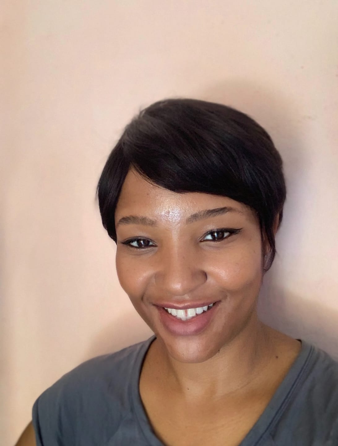 Customer photo review of Brazilian Pixie Wig - Straight