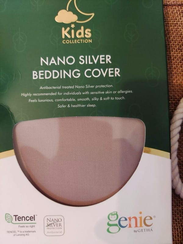 Customer photo review of Getha Sleepy Kids Latex Pillow Case - TENCEL™ Nano Silver Fabric
