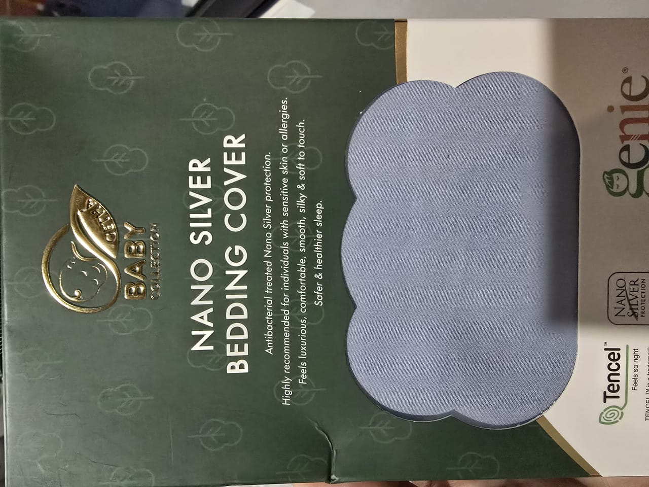 Customer photo review of Getha Baby Dimple Shoulder Latex Pillow Case - TENCEL™ Nano Silver Fabric