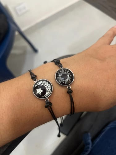 Customer photo review of Romantic Luminous Sun Moon Couple Bracelets for Women Men Handmade Braided Rope Matching Bracelet Valentine's Day Jewelry Gifts