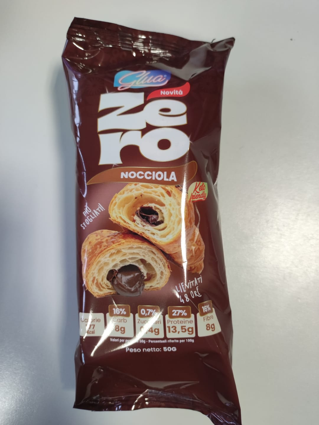 Customer photo review of 15 Cornetti proteici ripieni di crema alla nocciola