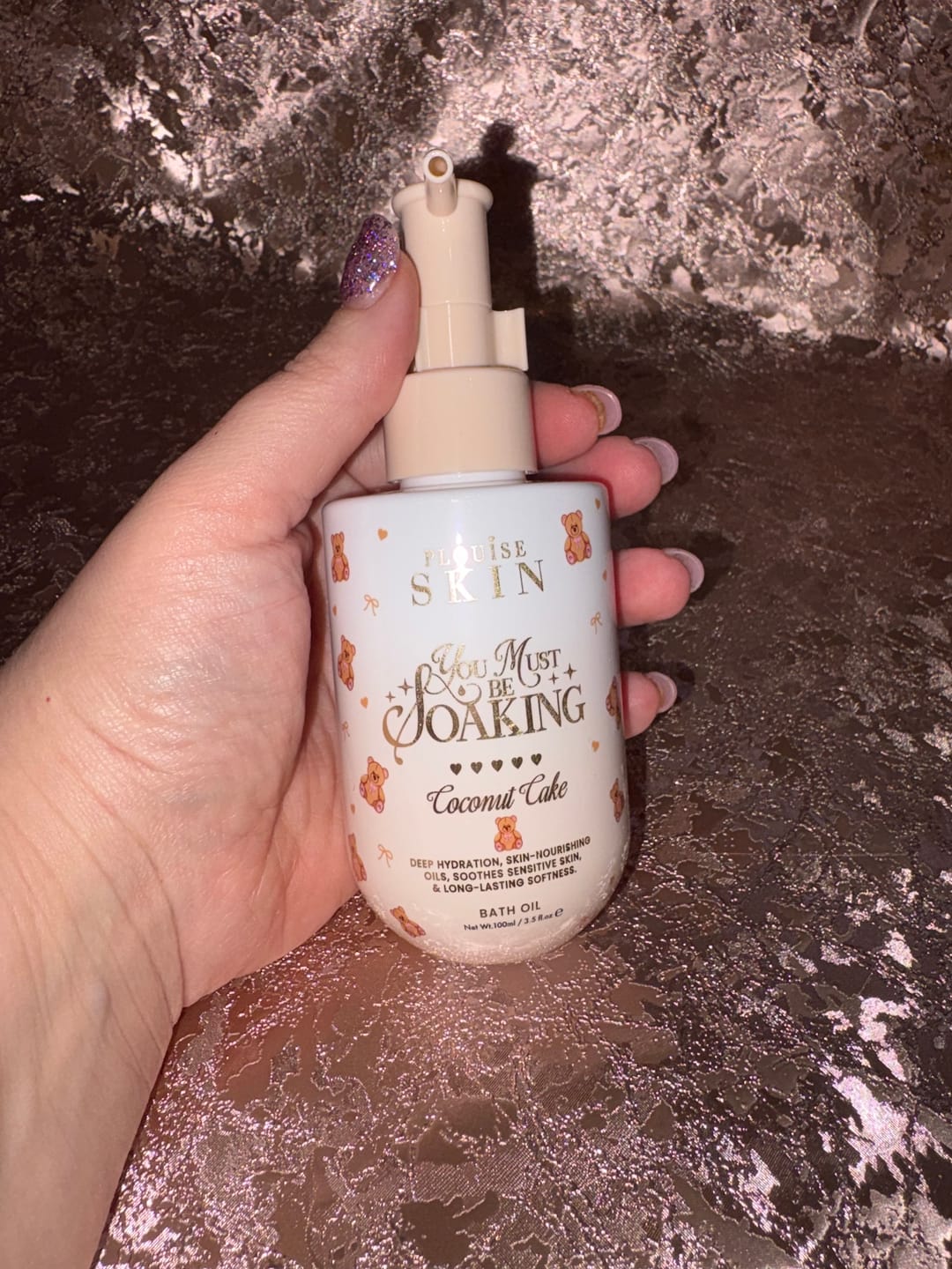 Customer photo review of You Must Be Soaking Bath Oil - Coconut Cake
