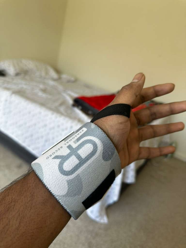 Customer photo review of PR Heavy Duty Premium Wrist Wraps - Snow Camo