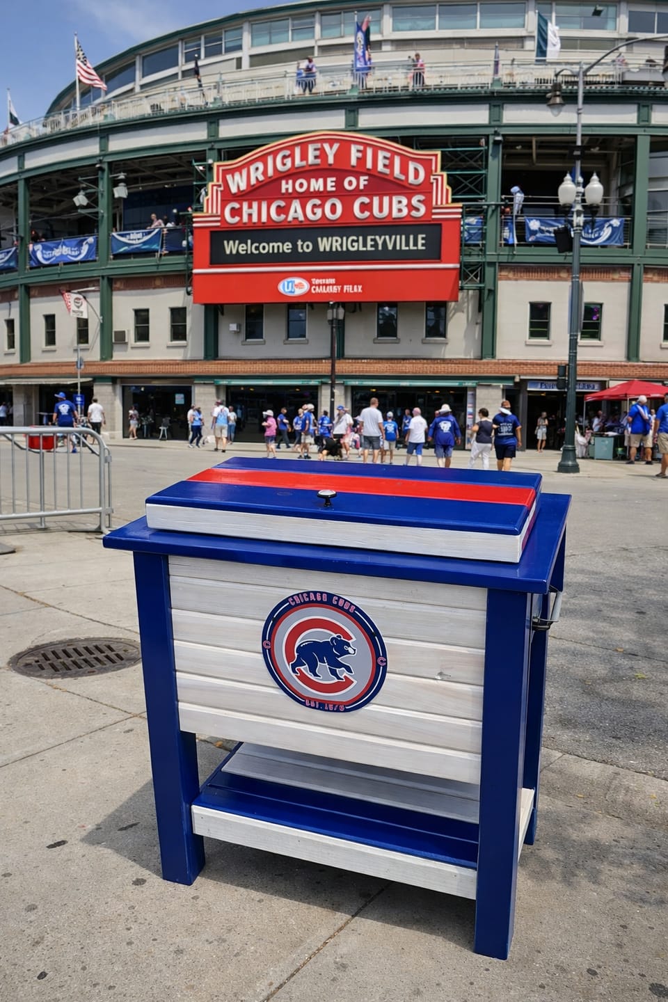 Customer photo review of Chicago Cubs "Double Play" On the Shelf or on the Wall Art
