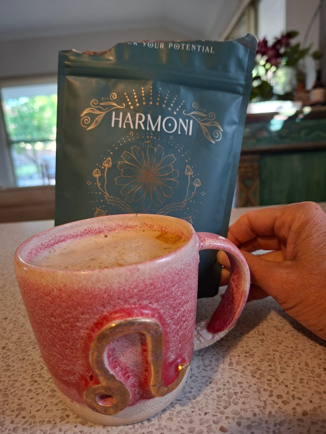 Customer photo review of AWAKEN Mushroom Latte for Clarity & Focus