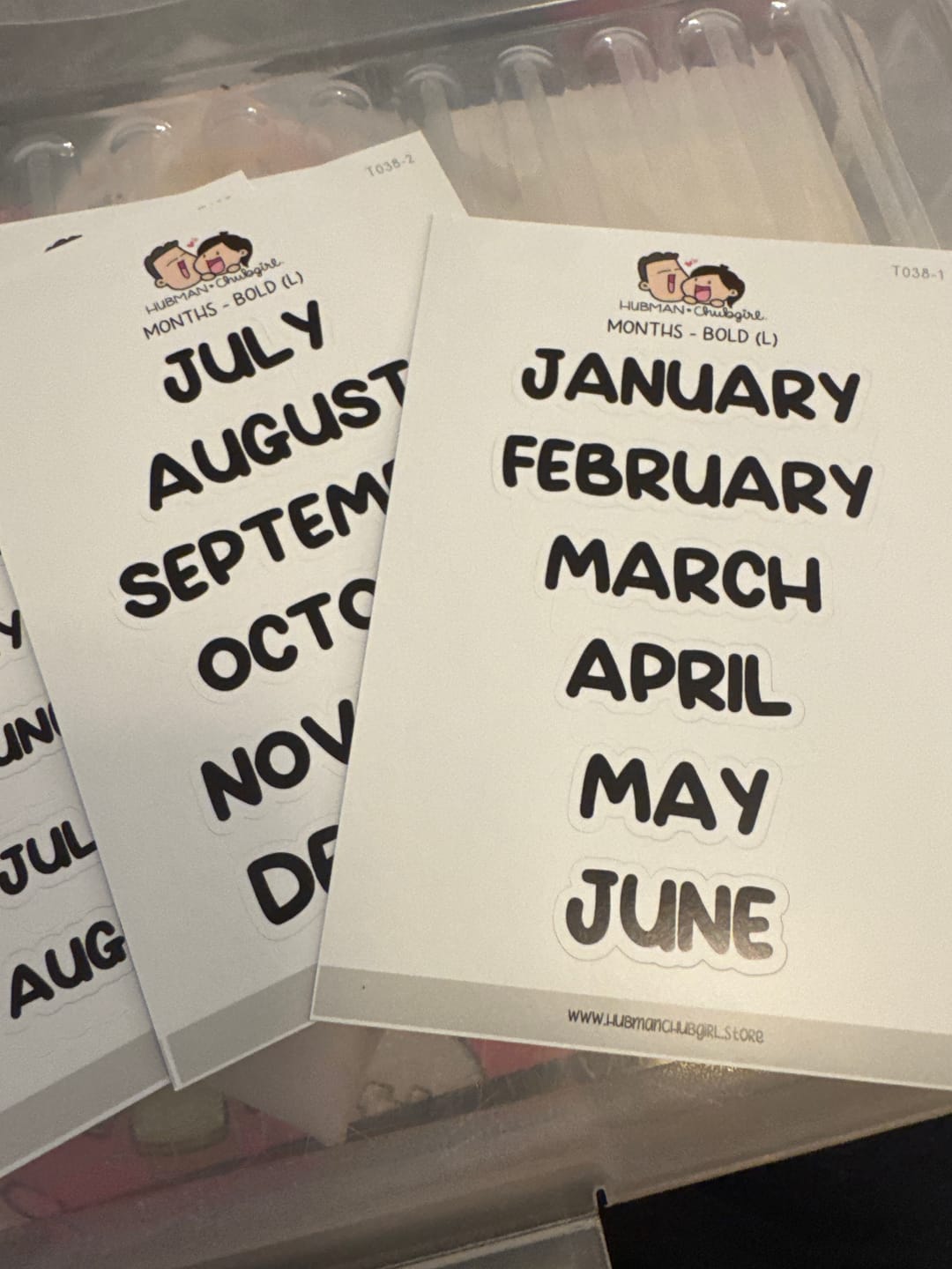 Customer photo review of Text Planner Stickers Set - Bold