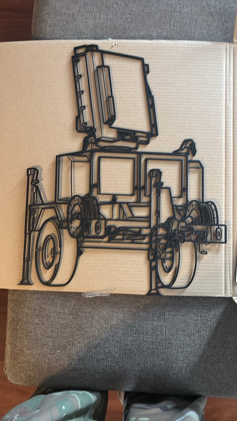 Customer photo review of Your Custom Military Equipment Silhouette Metal Wall Art