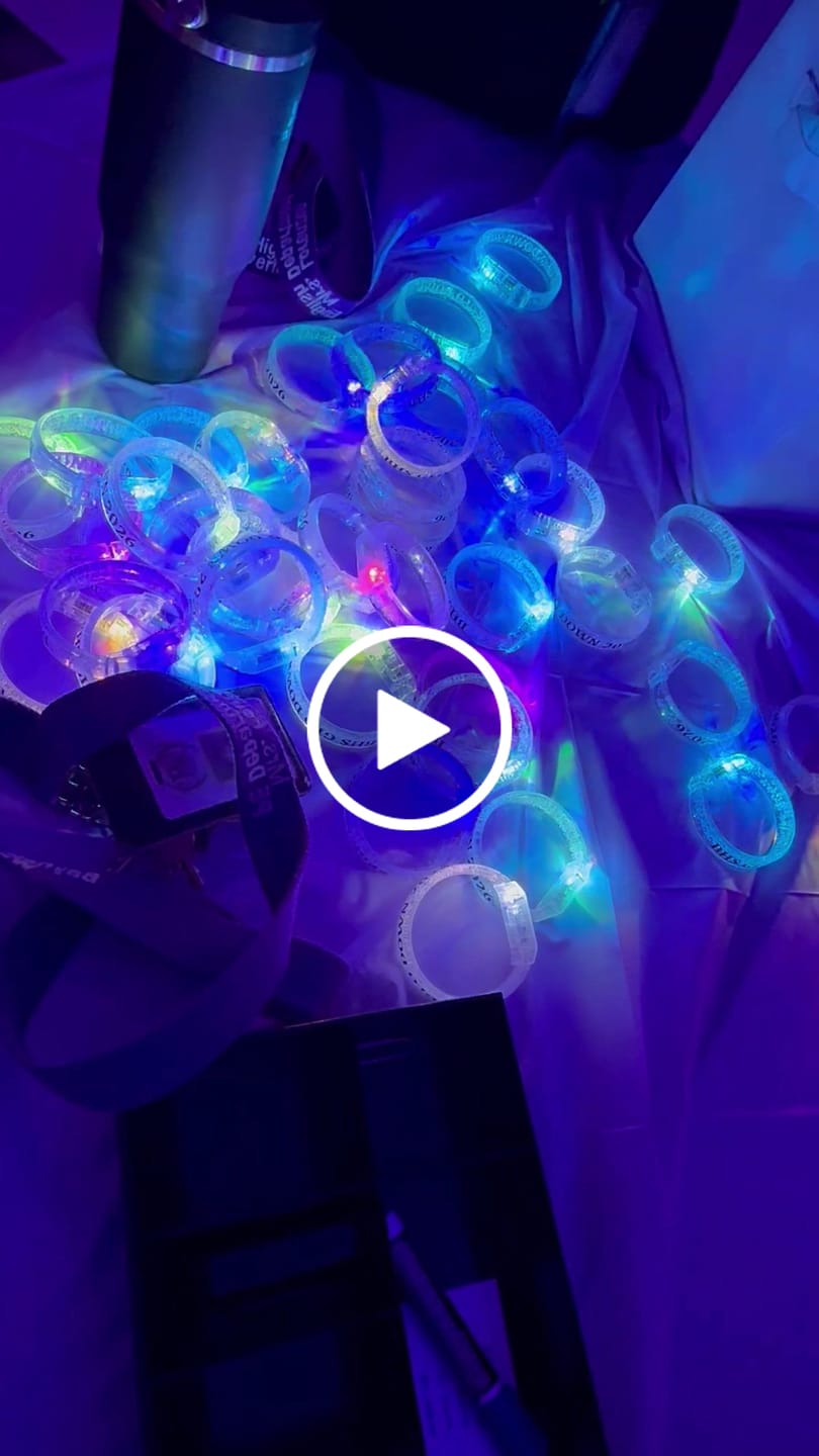 Customer video review of Multicolor LED Glow Bracelet