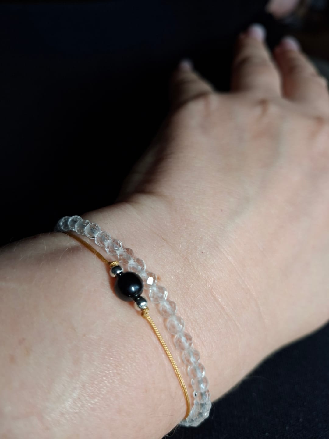 Customer photo review of Obsidian Armband - Naturband
