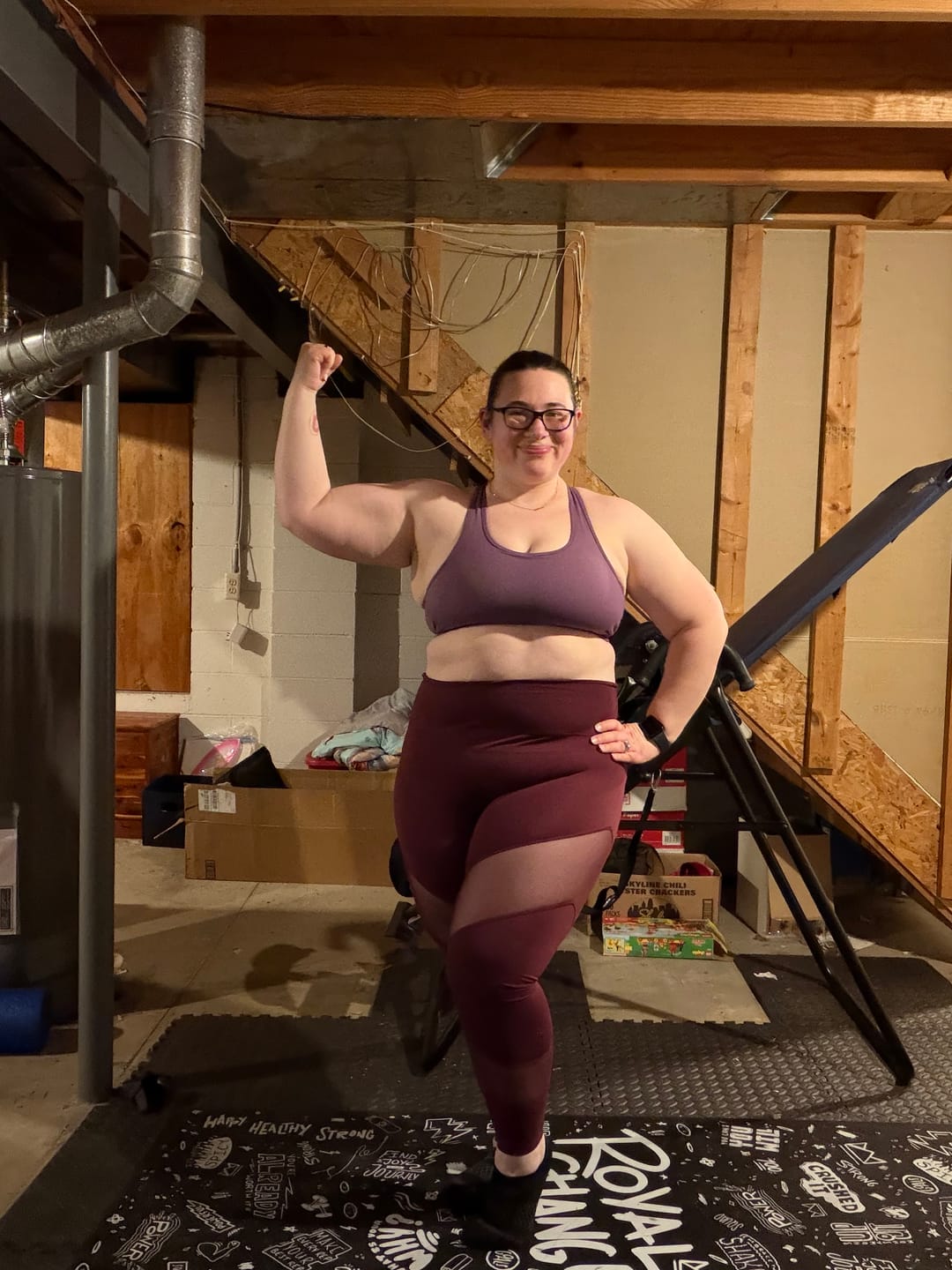 Customer photo review of ESSENCE Performance Mesh Wrapped Legging